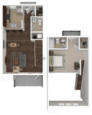 the floor plan for a two bedroom apartment at The Anatole on MacArthur North